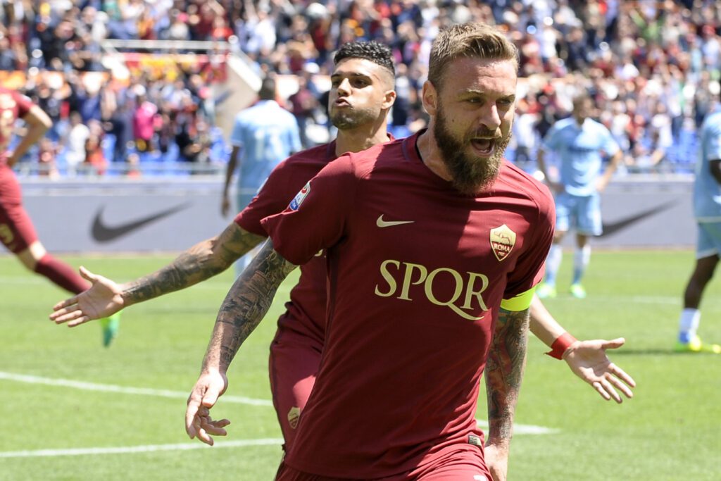 DE ROSSI DOPO GOL ROMA LAZIO 1 A 3