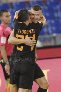 DZEKO FLORENZI DOPO GOL 1 ROMA VERONA