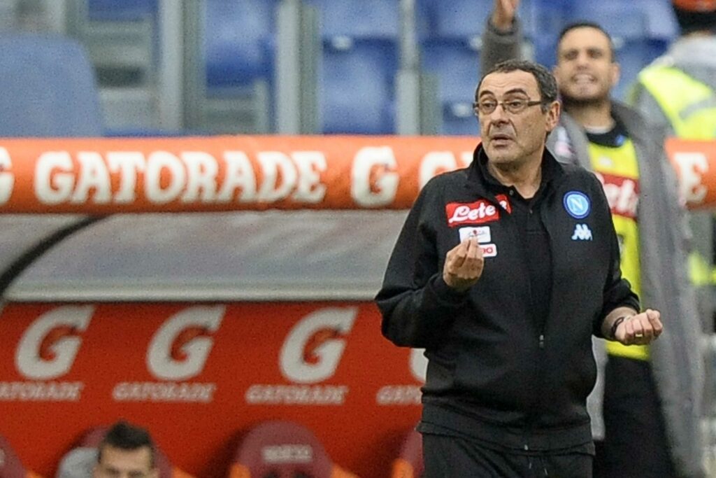 SARRI ESPULSO ROMA NAPOLI 1 A 2