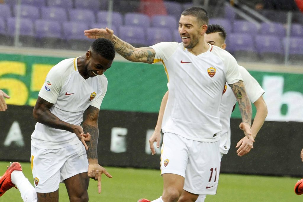 GERSON KOLAROV DOPO GOL 1 ROMA FIORENTINA 2 A 4