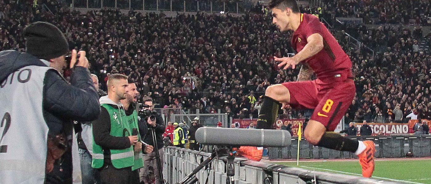 PEROTTI DOPO GOL 4 ROMA LAZIO 2 A 1