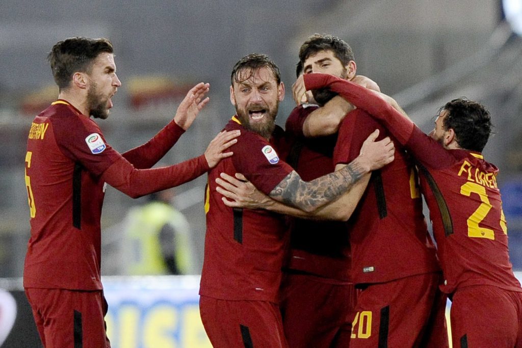 FAZIO IL VAR GLI DA RAGINE con De rossi e Florenzi Roma Cagliari 1 a 0