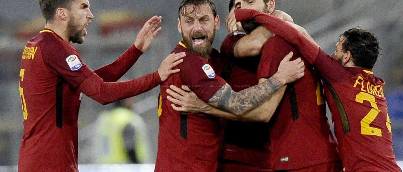 FAZIO IL VAR GLI DA RAGINE con De rossi e Florenzi Roma Cagliari 1 a 0