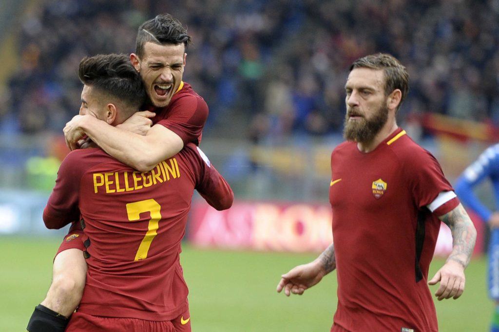 PELLEGRINI FLORENZI DOPO GOL RM SASS 1 A 1