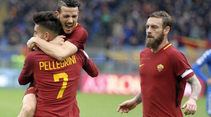 PELLEGRINI FLORENZI DOPO GOL RM SASS 1 A 1