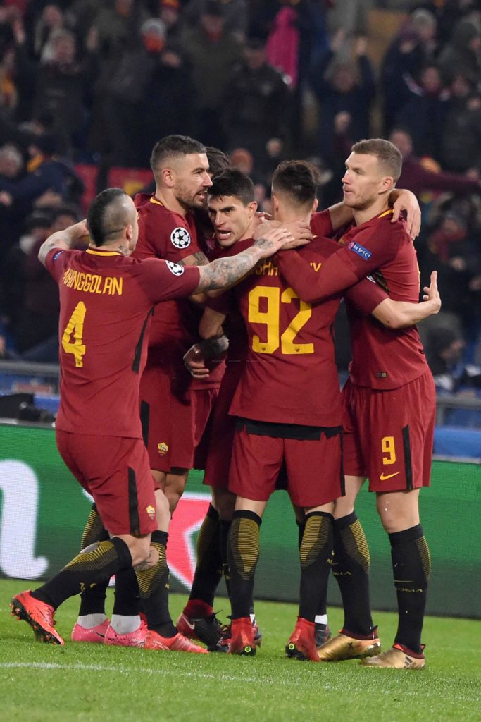 PEROTTI DOPO IL GOL 01 ROMA QUARABAG 1 a 0