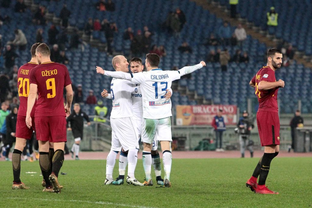 DELUSIONE ROMA ATALANTA ESULTA ROMA ATALANTA 1 A 2