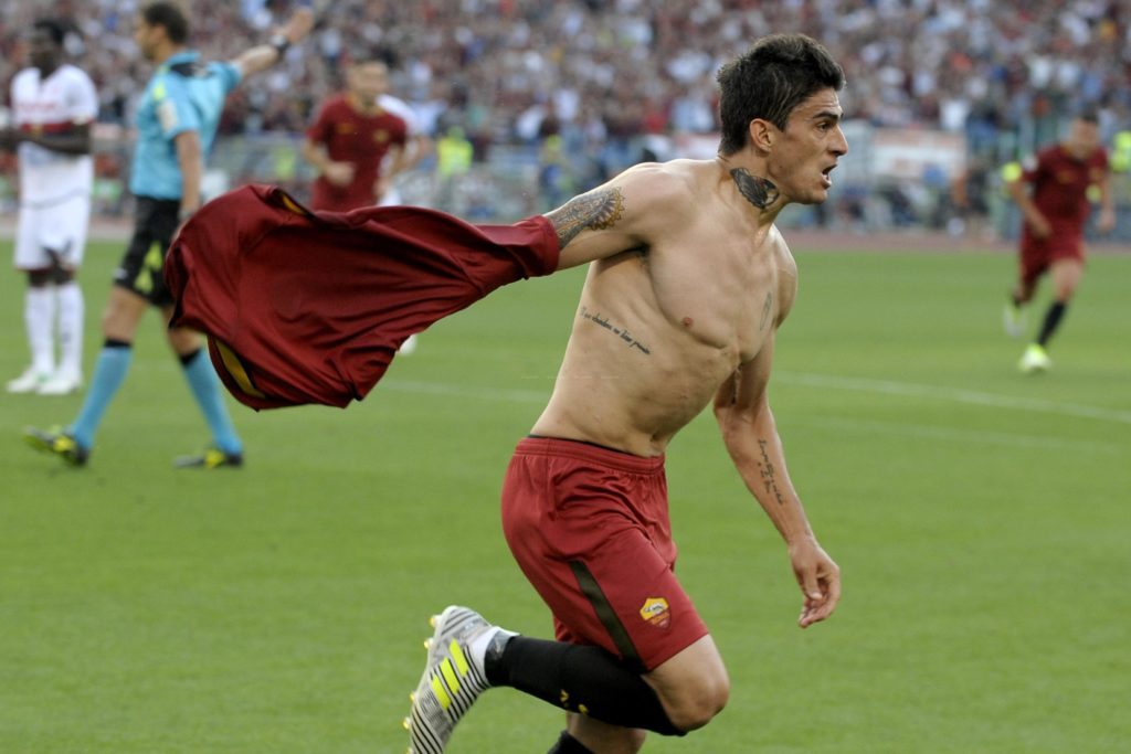 PEROTTI DOPO GOL 3 CHAMPIONS ROMA GENOA 3 A 2