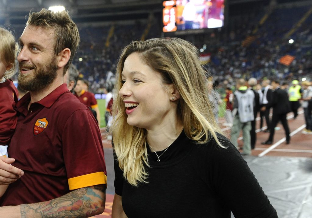 DeRossi DE ROSSI con la Compagna Sarah Felberbaum ROMA PALERMO 1 a 2