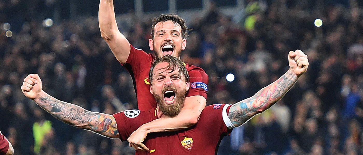 DE ROSSI FLORENZI ALLA FINE 2 ROMA BARCELLONA 3 a 0