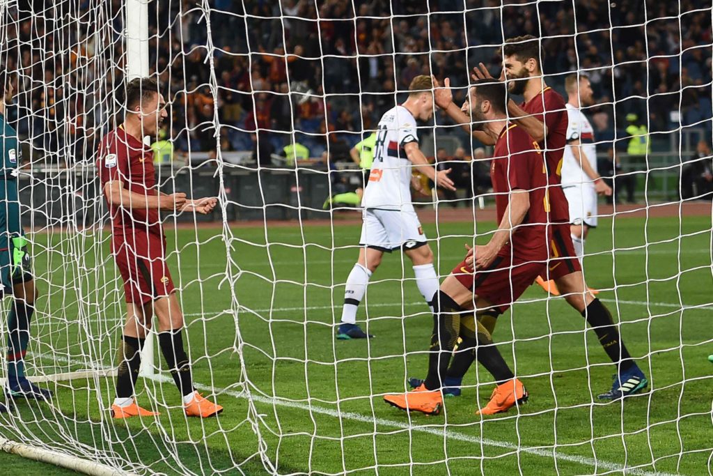 under dopo gol roma genoa 2 a 1