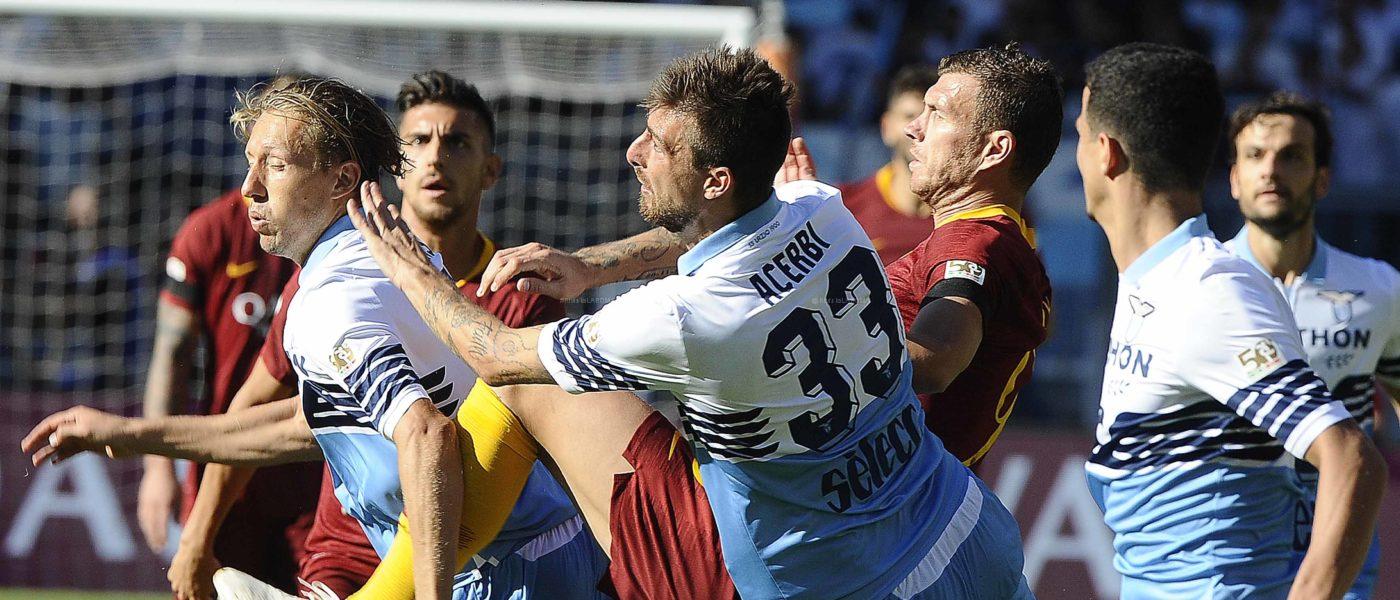 Dzeko nella morsa della difesa laziale Roma Lazio 3 a 1