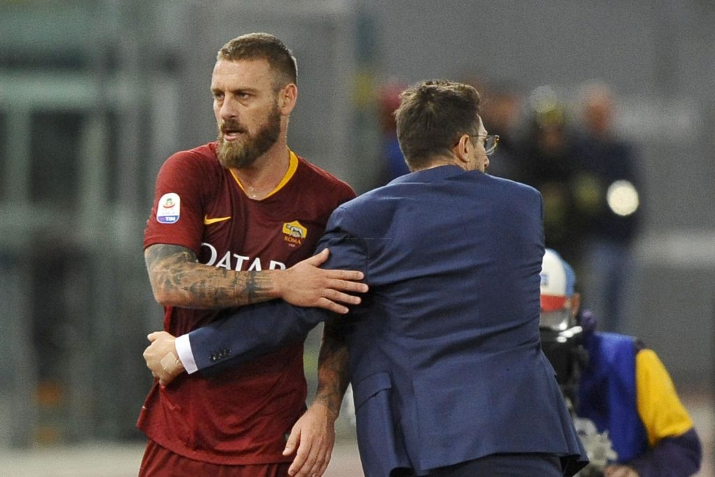 de rossi saluta di francesco RM FR 4 a 0