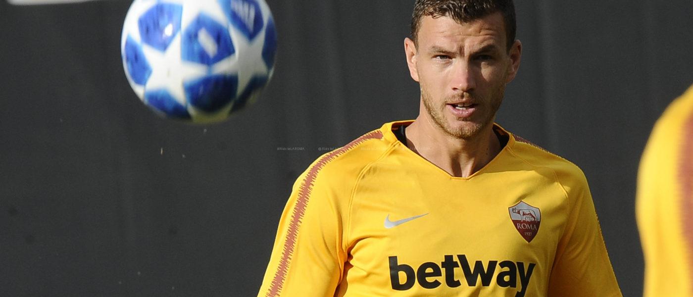 DZEKO 3 allenamento Champions