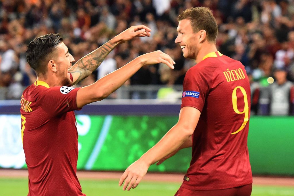 DZEKO DOPO PRIMO GOL ROMA VICTORIA