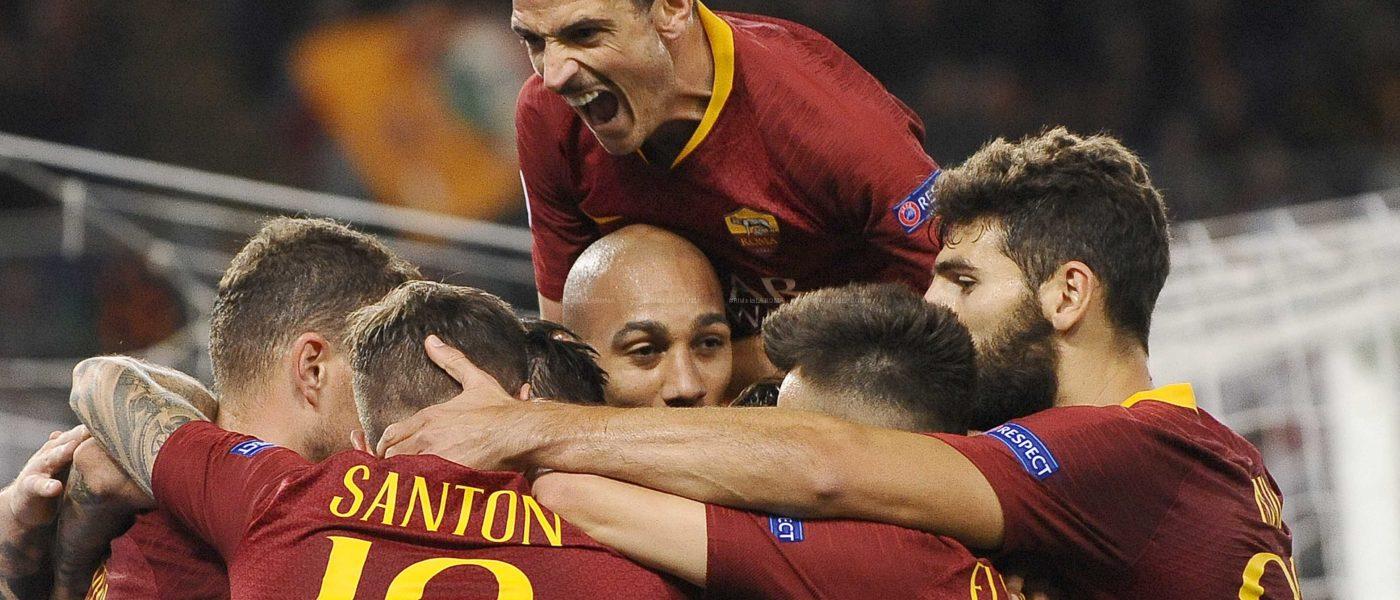 DZEKO TUTTI LO FESTEGGIANO ROMA CSKA 3 a 0