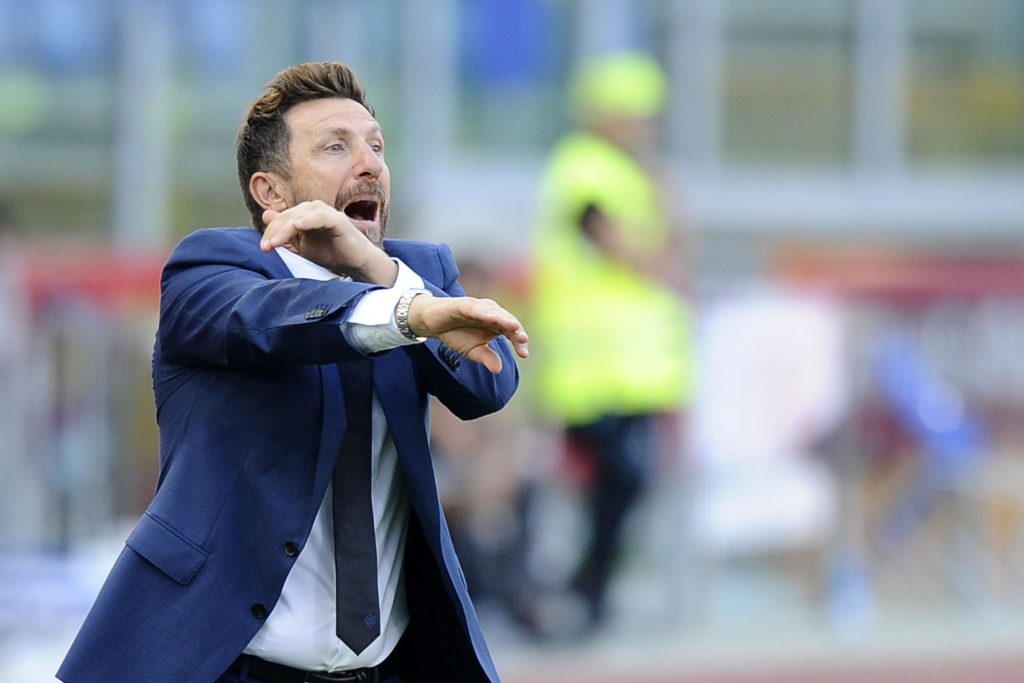 Di Francesco reclama il rigore ROMA SPAL 0 a 2