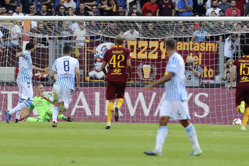 PETAGNA rigore ROMA SPAL 0 a 2