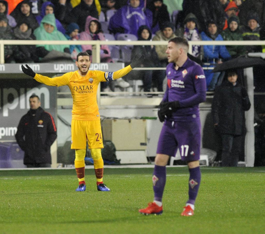 ALESSANDRO FLORENZI PROTESTA CON LARBITRO