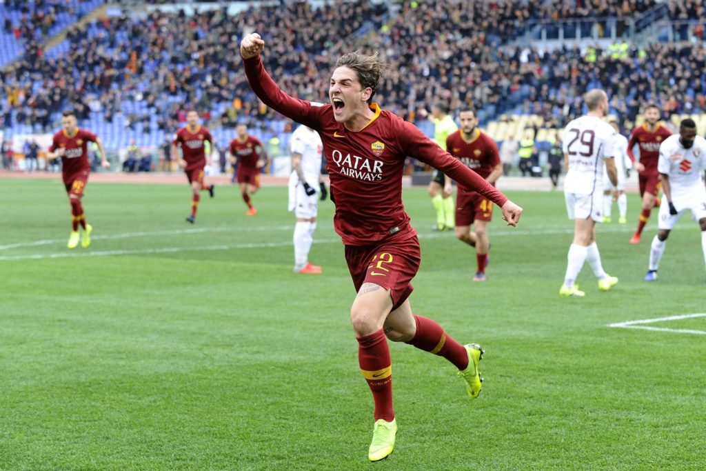 ZANIOLO DOPO GOL 2 ROMA TOR