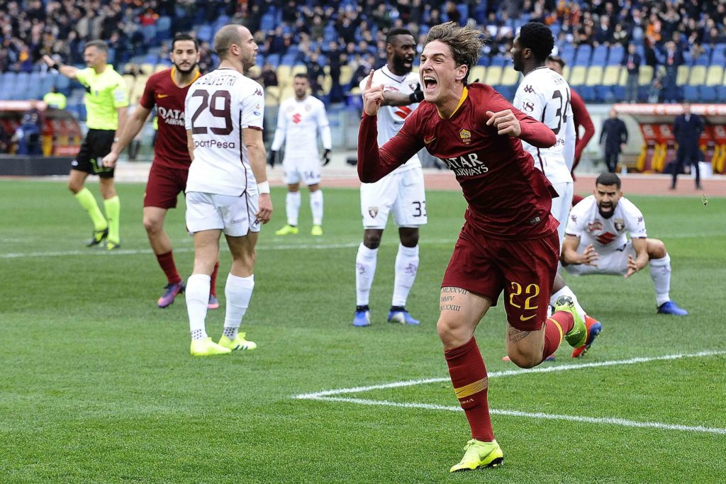 ZANIOLO DOPO GOL 3 ROMA TOR