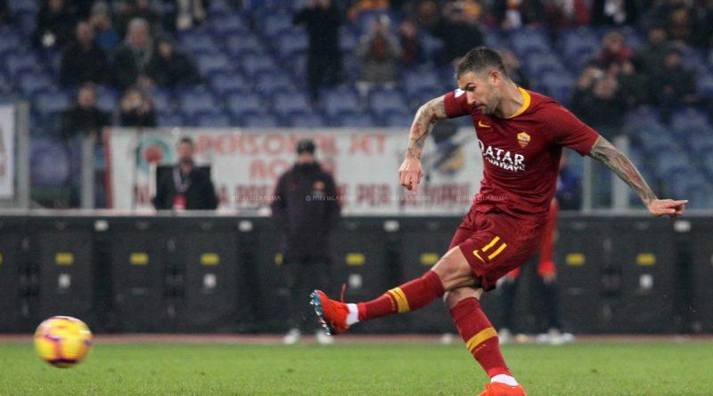 KOLAROV tira il rigore ROMA BOLOGNA 2 a 1