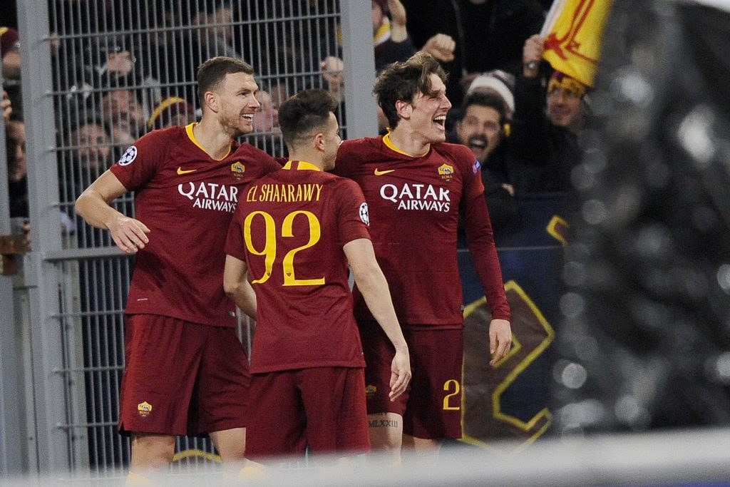 ZANIOLO DZEKO ESULTANZE 2 ROMA PORTO 2 a 1