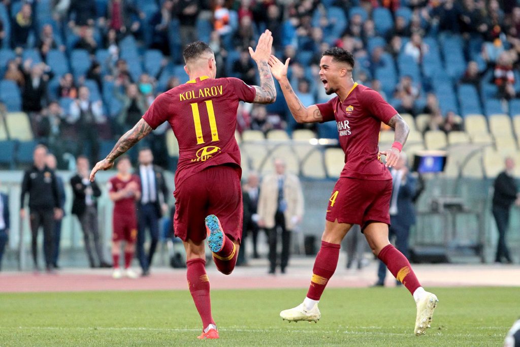 KOLAROV DOPO GOL 0 ROMA CAGLIARI 3 a 0