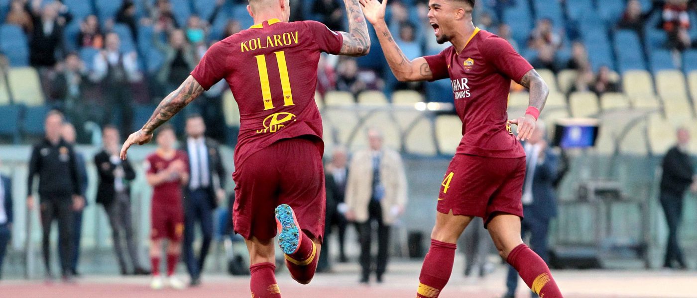 KOLAROV DOPO GOL 0 ROMA CAGLIARI 3 a 0