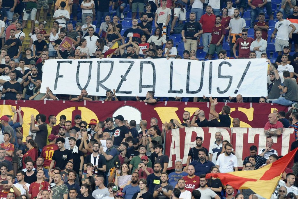 STRISCIONE PER LUISENRIQUE LAZIO Roma