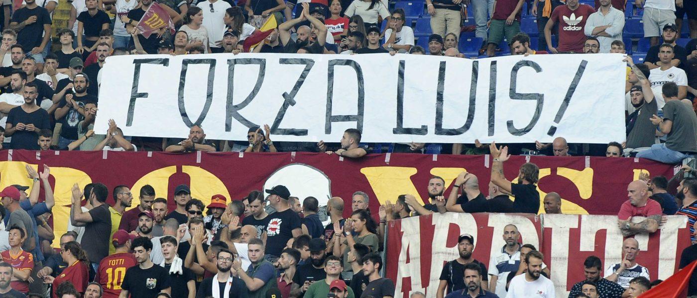 STRISCIONE PER LUISENRIQUE LAZIO Roma