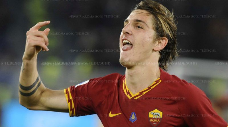 2019 10 28 roma MILAN 2 1 zaniolo esultanza maglia 4