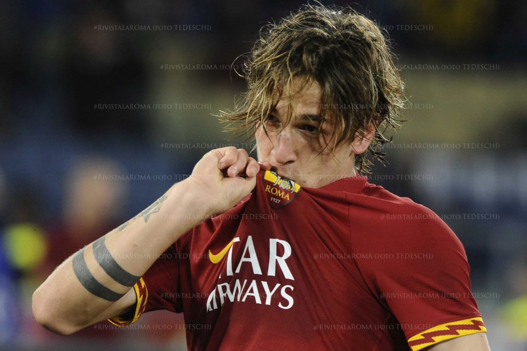 2019 10 28 roma MILAN 2 1 zaniolo esultanza maglia 5