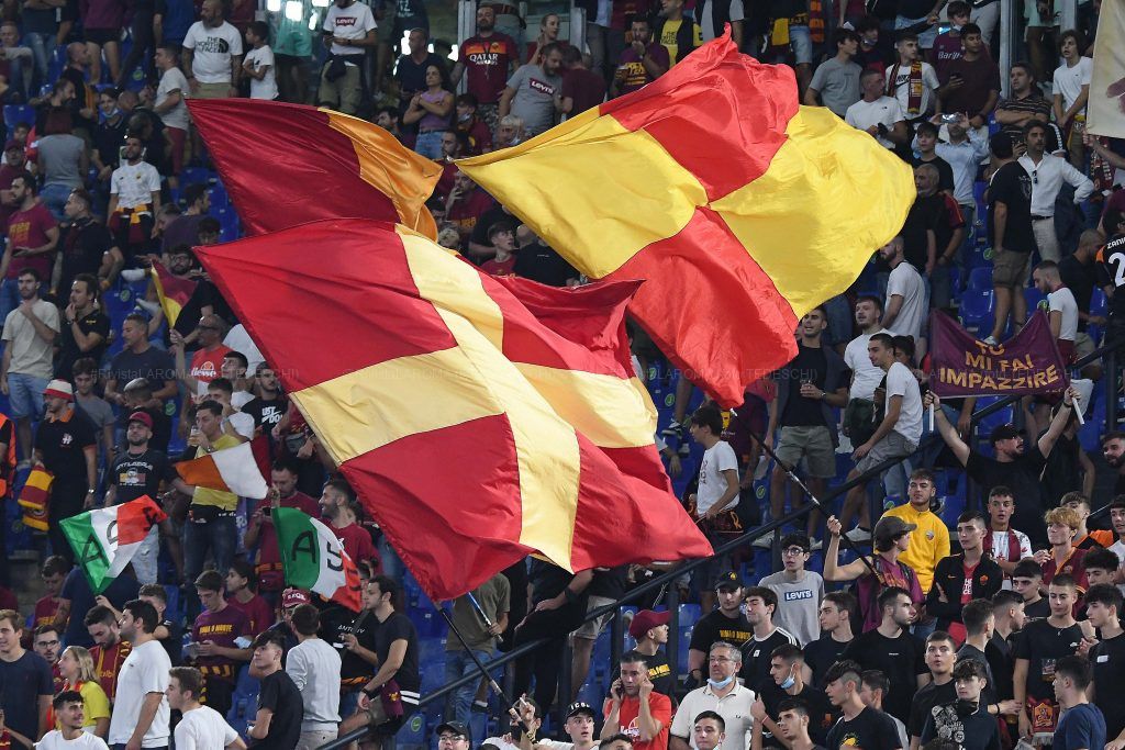 2021 09 16 roma cska sofia 5 1 44 tifo curva bandiera