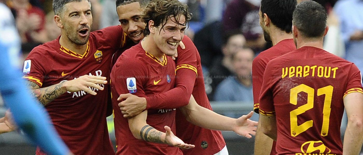 ZANIOLO DOPO GOL 0 ROMA NAPOLI 2 a 1