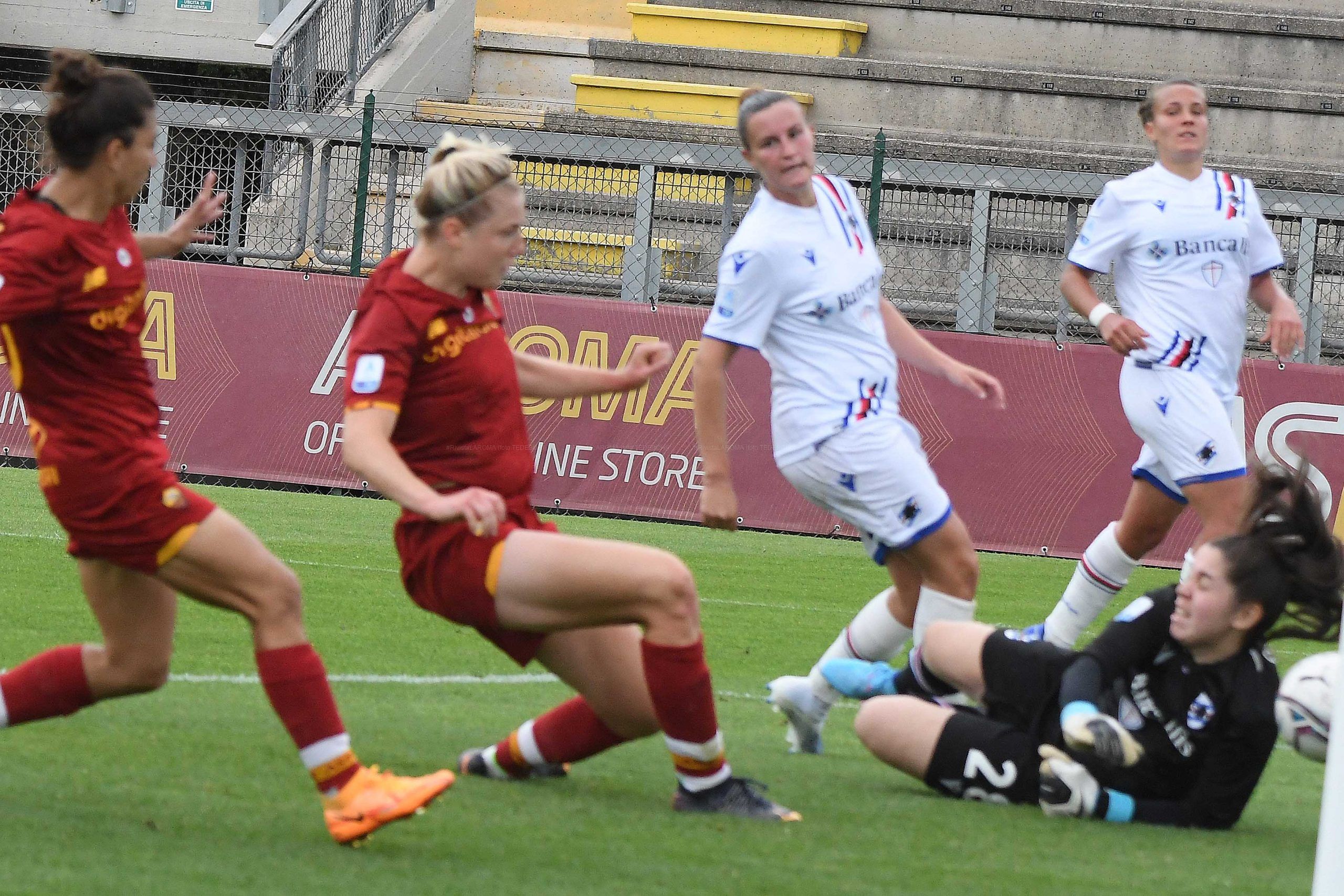 ROMA FEMM in Champions Haug in gol scaled