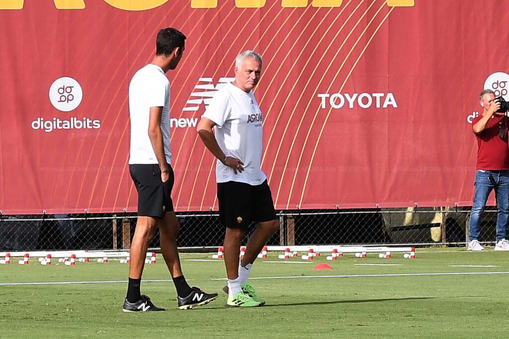 Allenamento a trigoria MOURINHO FOTI