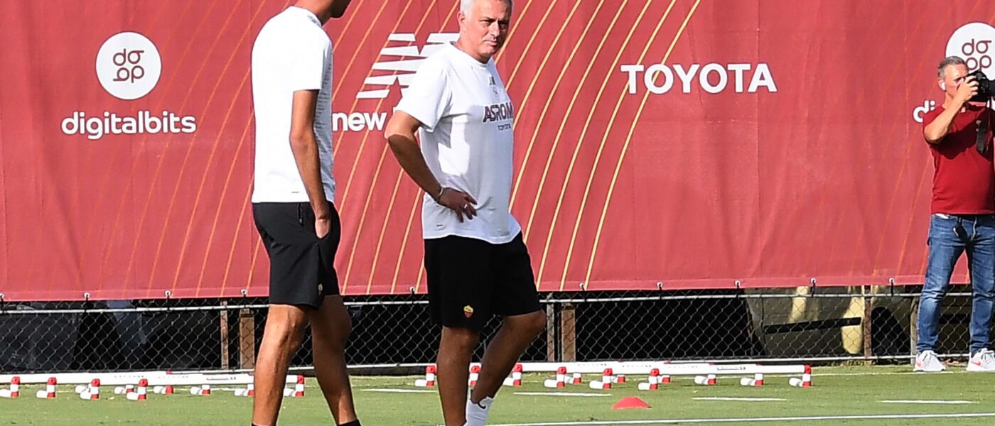 Allenamento a trigoria MOURINHO FOTI