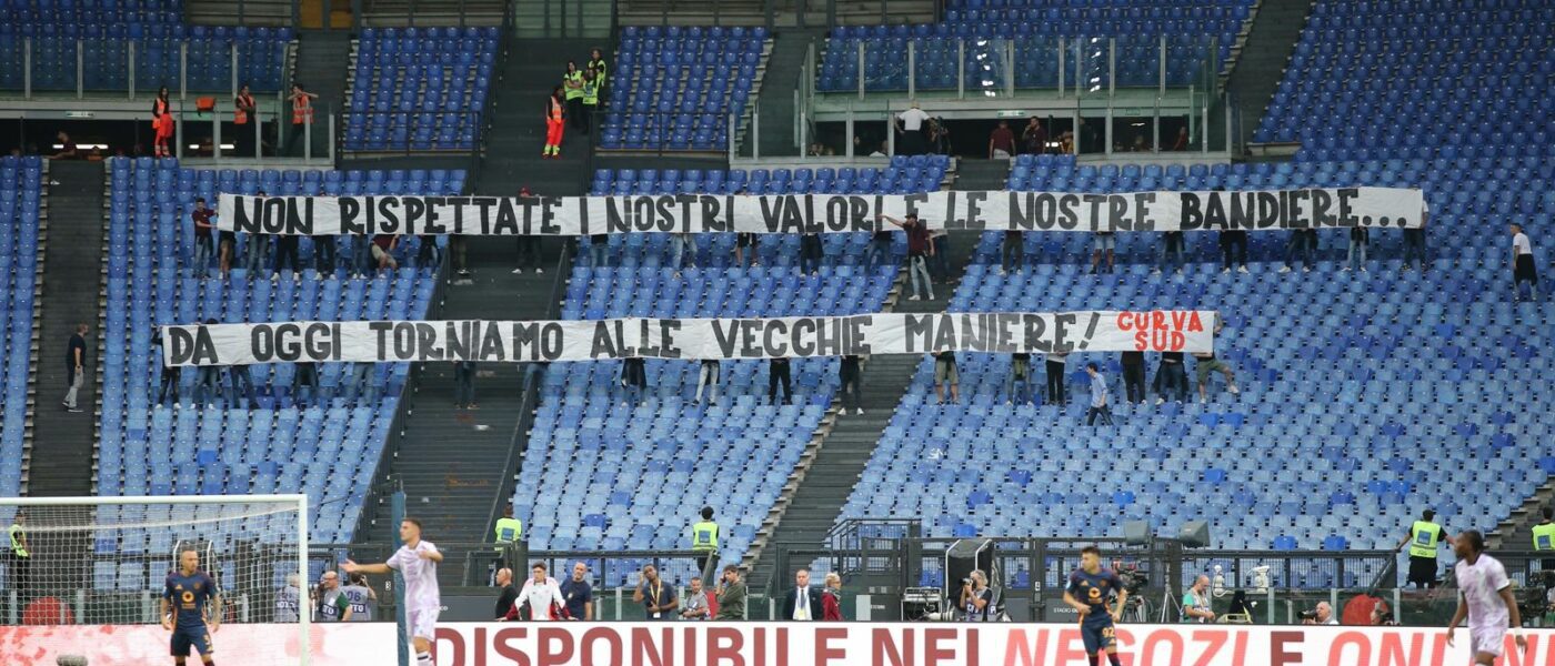 2024-09-22 roma-udinese DE ROSSI CURVA SUD