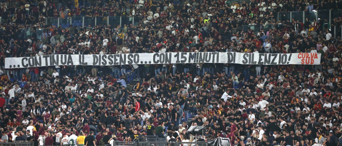 2024-09-26 roma-bilbao PROTESTA CURVA SUD