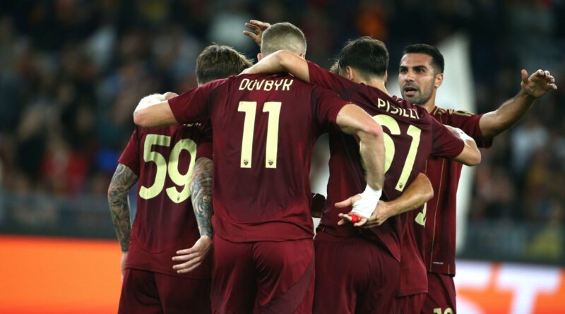 2024-10-24 Roma-Dynamo dovbyk esultanza gol