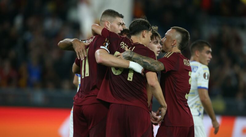 2024-10-24 Roma-Dynamo esultanza gol dovbyk