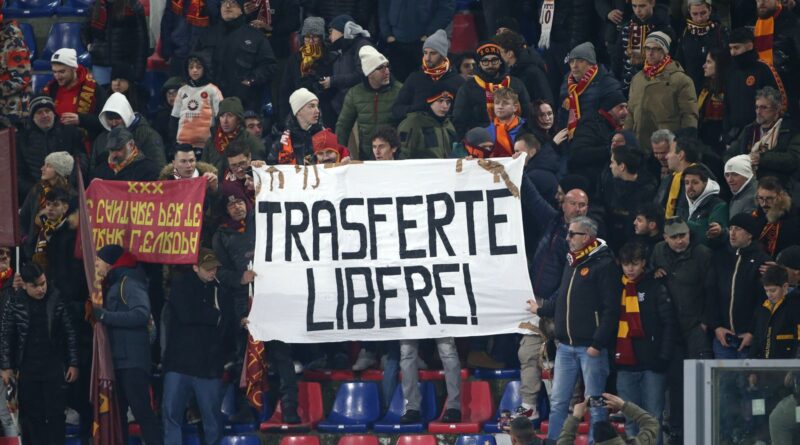 2025-01-12 BOLOGNA-ROMA tifosi proteste trasferte settore ospiti